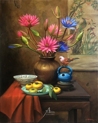 Still life with water lily