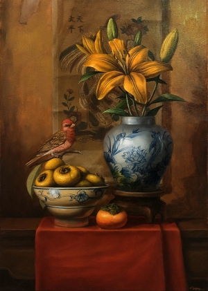 Still life with persimmon